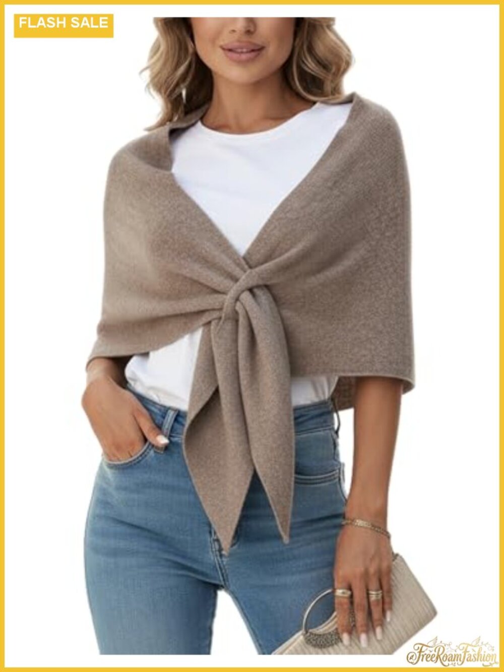 Knit Shawl Wrap Poncho Triangle Scarf Cape Cardigan